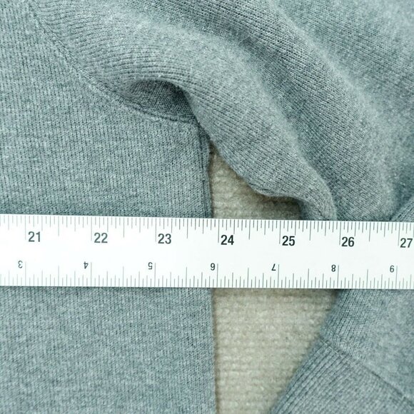 Izod Pullover Sweatshirt Men Size XL Gray Stripe Quarter Zip Long Sleeve - Picture 3 of 4